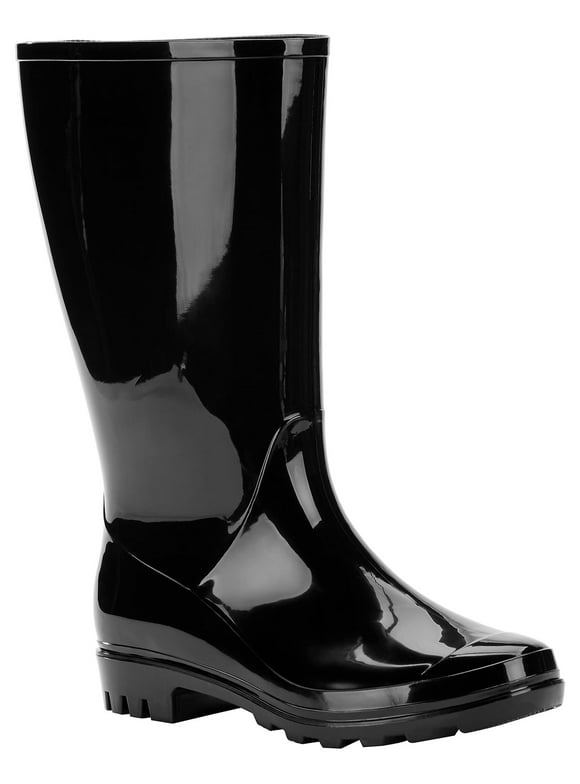 Time and Tru Women's Rain Boot, Wide Width Available