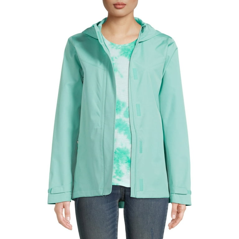 Time and Tru Women s Rain Jacket with Hood Walmart
