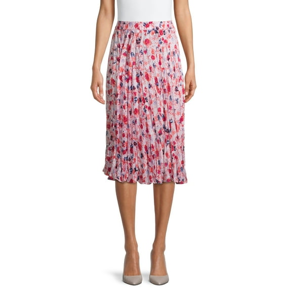 Time and Tru Women's Relaxed Fit Midi Skirt