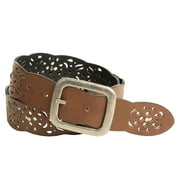 Time and Tru Women's Reversible Scallop Belt, Brown/Black
