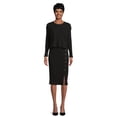 thumbnail image 1 of Time and Tru Women's Rib Knit Long Sleeve Top and Midi Skirt Set, 2-Piece , Sizes XS-XXL, 1 of 6
