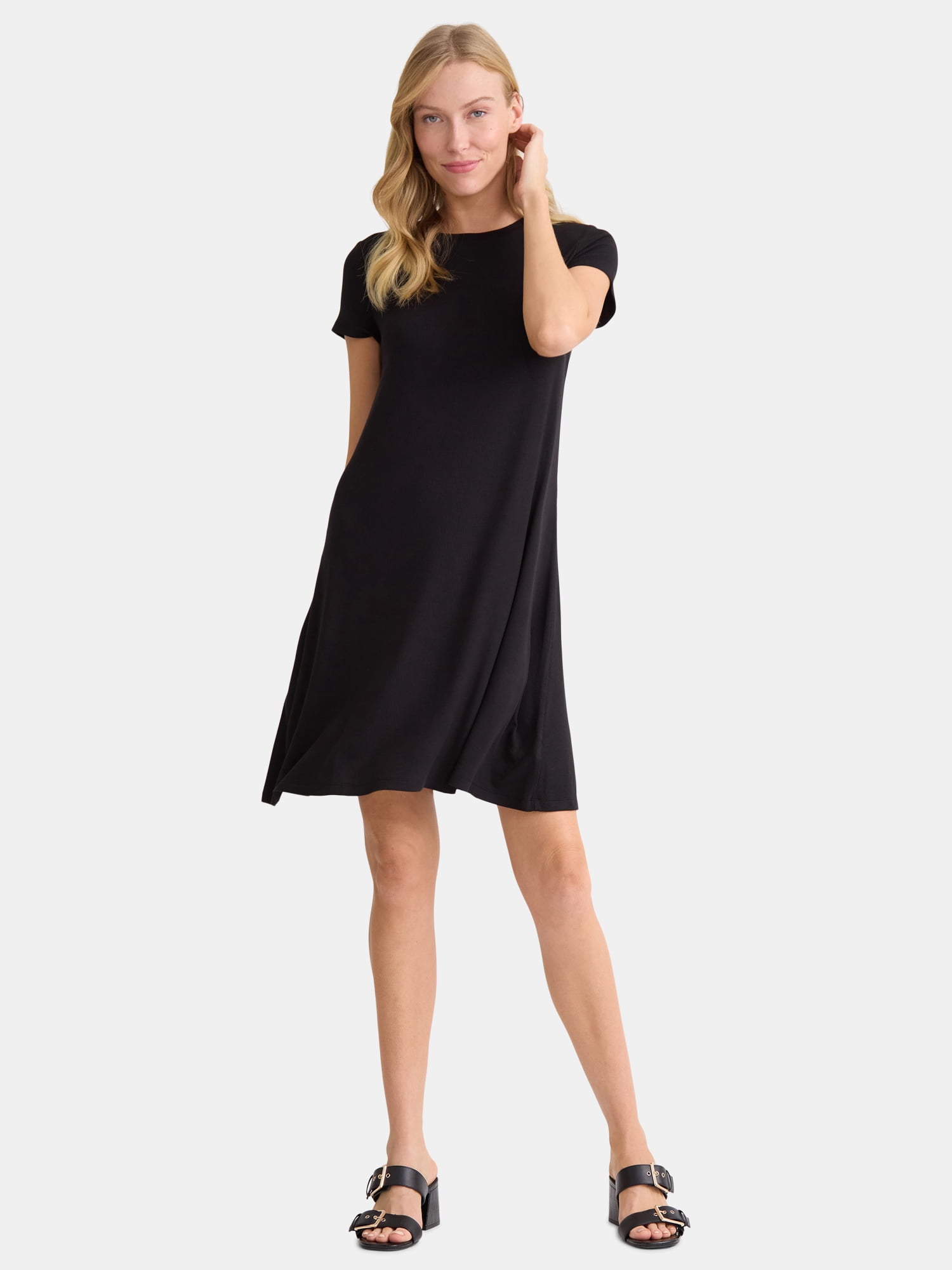 Knit Swing Dress Seed Heritage Crepe Knit Swing Dress In Black MYER Knit Swing Dress Seed Heritage Crepe Knit Swing Dress In Black MYER