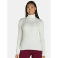thumbnail image 1 of Time and Tru Women's Rib Turtleneck Sweater, Lightweight, Size XS-XXXL, 1 of 3