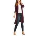 Time and Tru Women's Ribbed Duster Cardigan