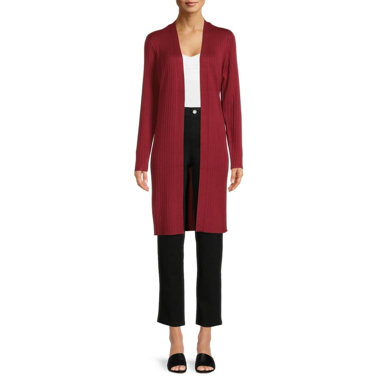 Time and Tru Women s Ribbed Duster