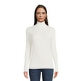 thumbnail image 1 of Time and Tru Women's Ribbed Knit Turtleneck, Sizes XS-XXXL, 1 of 8