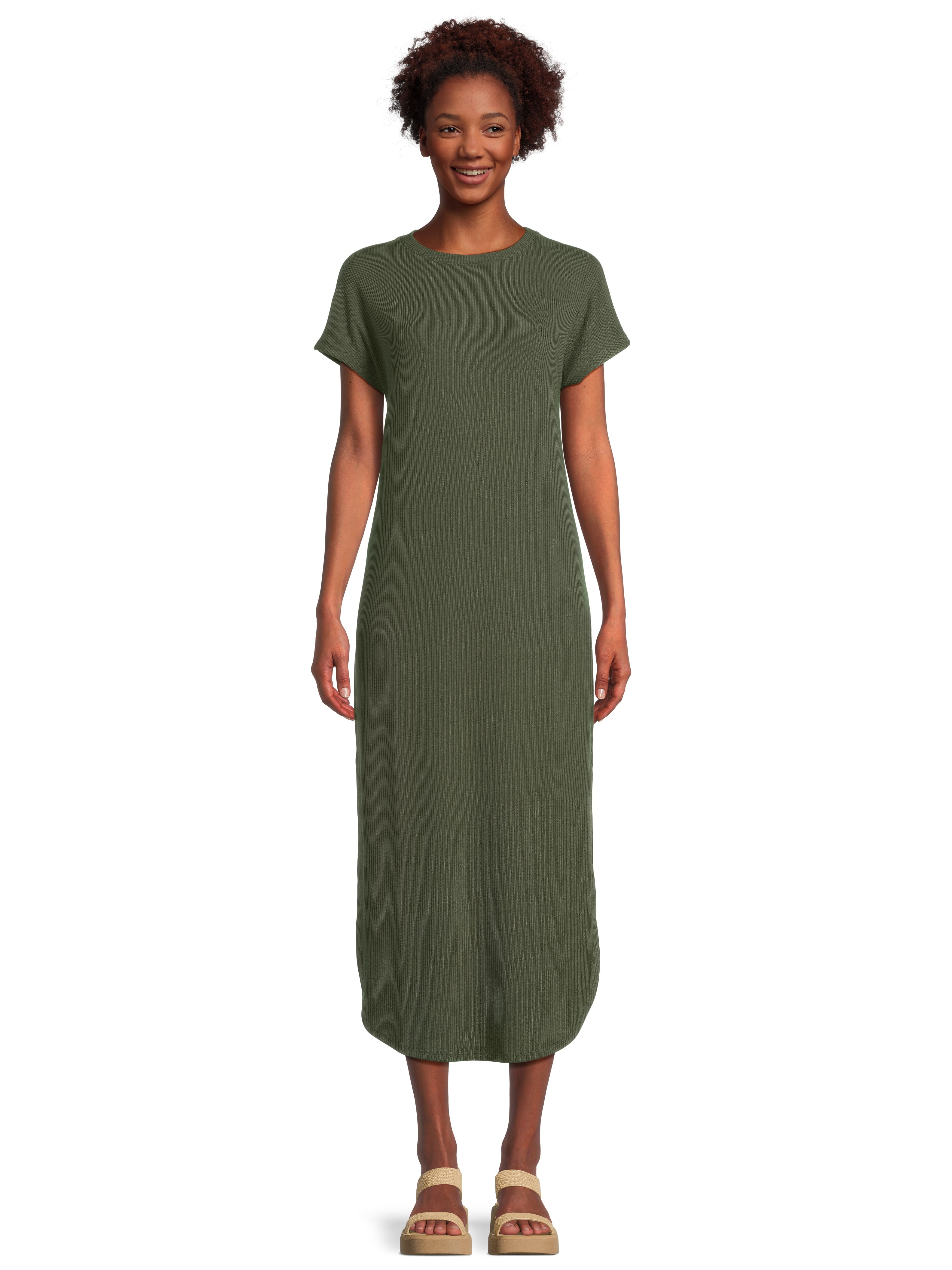 Time and Tru Women's Ribbed Maxi Dress, Sizes XS-3XL - Walmart.com