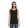thumbnail image 1 of Time and Tru Women's Ribbed Swing Tank Top, Sizes S-XXXL, 1 of 5