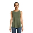 thumbnail image 1 of Time and Tru Women's Ribbed Swing Tank Top, Sizes S-XXXL, 1 of 5