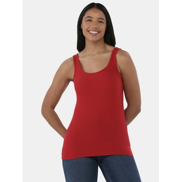 Time and Tru Women's Ribbed Tank Top, Sizes XS-XXXL
