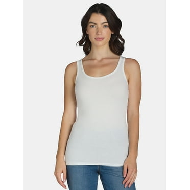 Time and Tru Women's Ribbed Tank Top, Sizes XS-XXXL