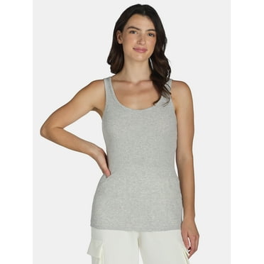 Time and Tru Women's Ribbed Tank Top, Sizes XS-XXXL