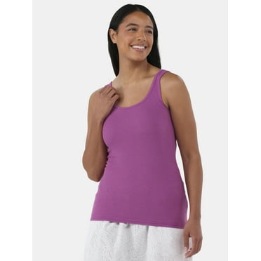 Time and Tru Women's Ribbed Tank Top, Sizes XS-XXXL