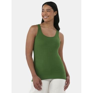 Time and Tru Women's Ribbed Tank Top, Sizes XS-XXXL
