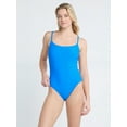 thumbnail image 1 of Time and Tru Women's Ribbed Tie Back One Piece Swimsuit with Tie Back, Sizes S-XL, 1 of 4
