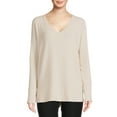 thumbnail image 1 of Time and Tru Women's Ribbed Tunic Top, 1 of 5