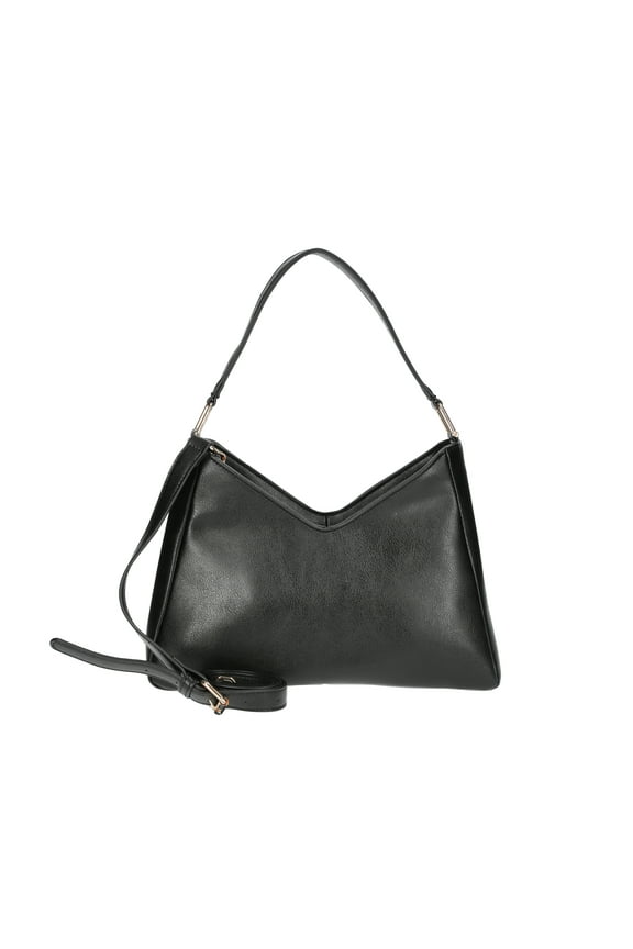 Women's River Soft Faux Suede Shoulder Hobo Bag, Black