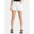 thumbnail image 1 of Time and Tru Women's Rolled Cuff Denim Shorts, 4" Inseam, Size 0-22, 1 of 5