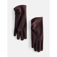 thumbnail image 1 of Time and Tru Women's Ruched Driving Gloves, Carob, One Size, 1 of 4
