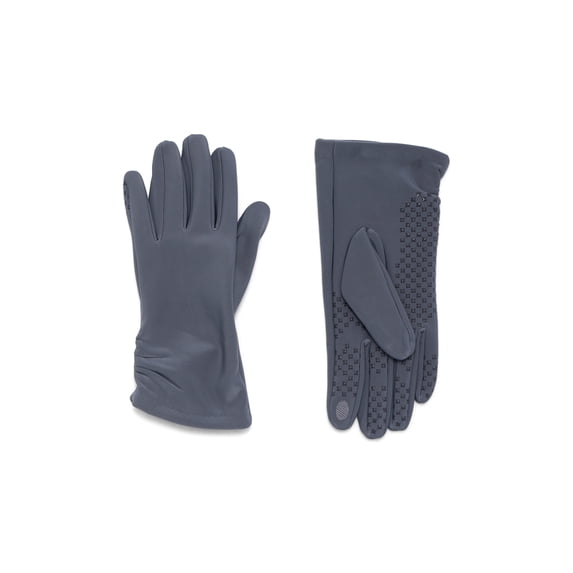 Time and Tru Women's Ruched Driving Gloves, Charcoal, One Size