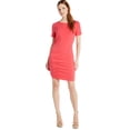 thumbnail image 1 of Time and Tru Women's Ruched Knit Dress with Short Sleeves, Sizes XS-XXXL, 1 of 3