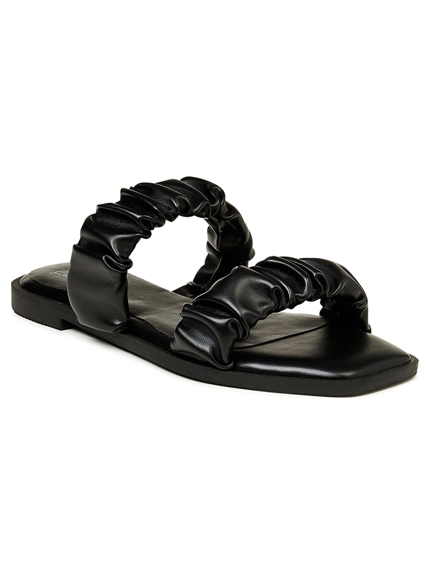 Time and Tru Women's Ruched Strap Sandals