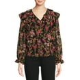 thumbnail image 1 of Time and Tru Women's Ruffle Blouse, 1 of 5