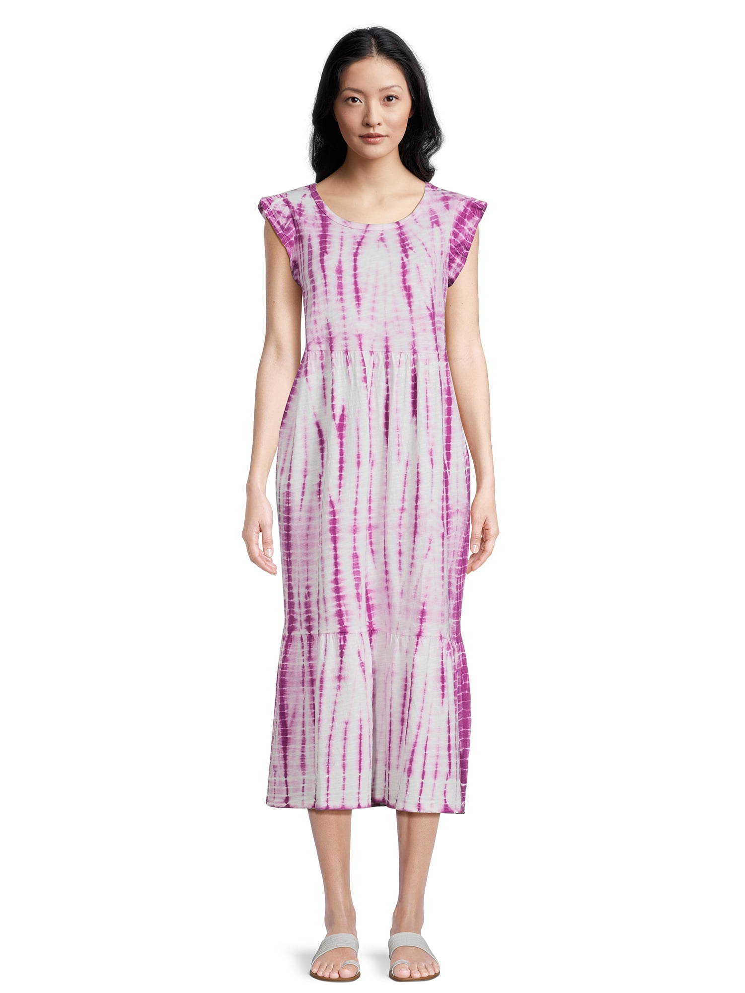 Zivana Ruffle Knit Midi Dress