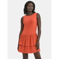 thumbnail image 1 of Time and Tru Women's Ruffle Knit Mini Dress, XS-XXXL, 1 of 5