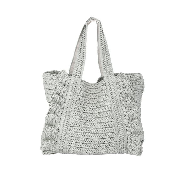 Time and Tru Women's Ruffle Tote Bag, Seaglass - Walmart.com