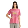 thumbnail image 1 of Time and Tru Women’s Santa Barbara Graphic Tee with Short Sleeves, Sizes S-XXXL, 1 of 4