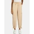 thumbnail image 1 of Time and Tru Women's Satin Jogger Mid Rise Pants, 27" Inseam, Sizes XS-XXXL, 1 of 5