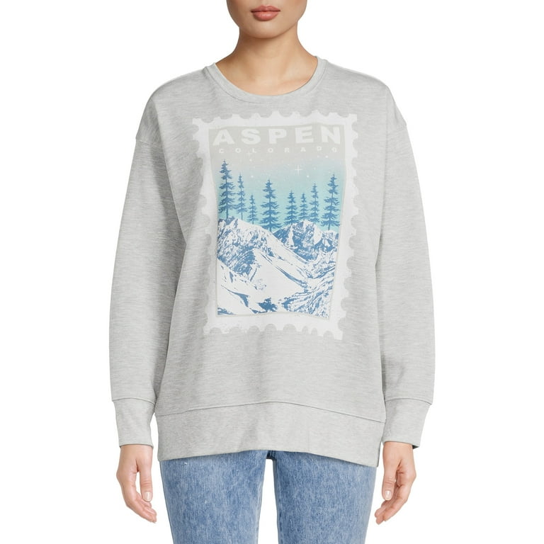 Time and Tru Women s Scenic Graphic Sweatshirt