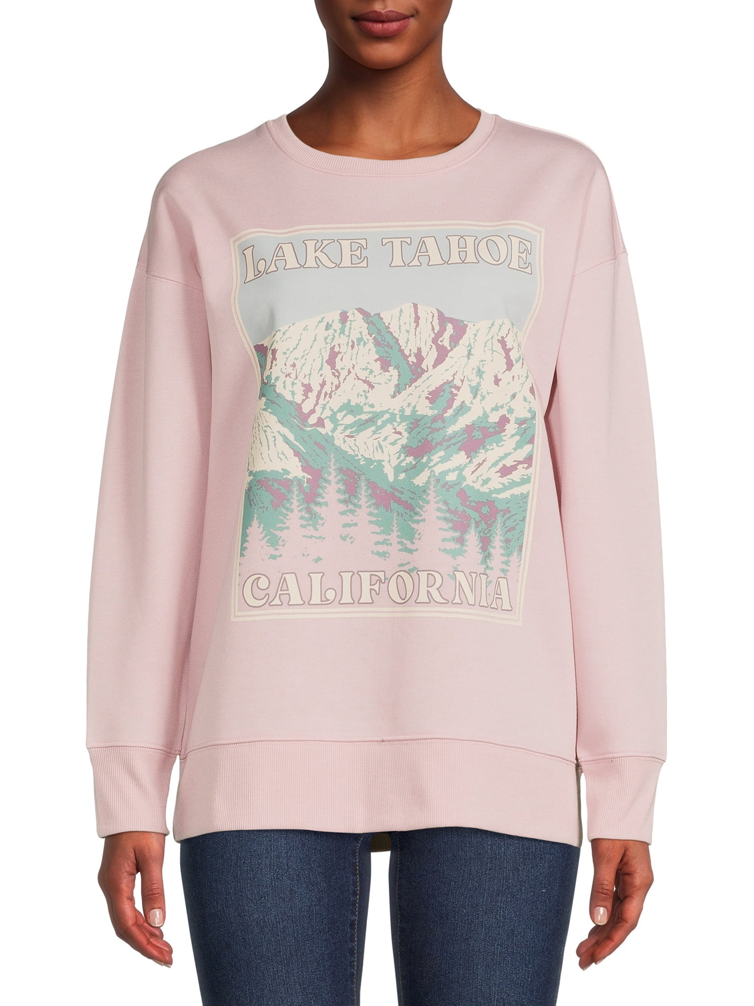 Time and Tru Women s Scenic Graphic Sweatshirt