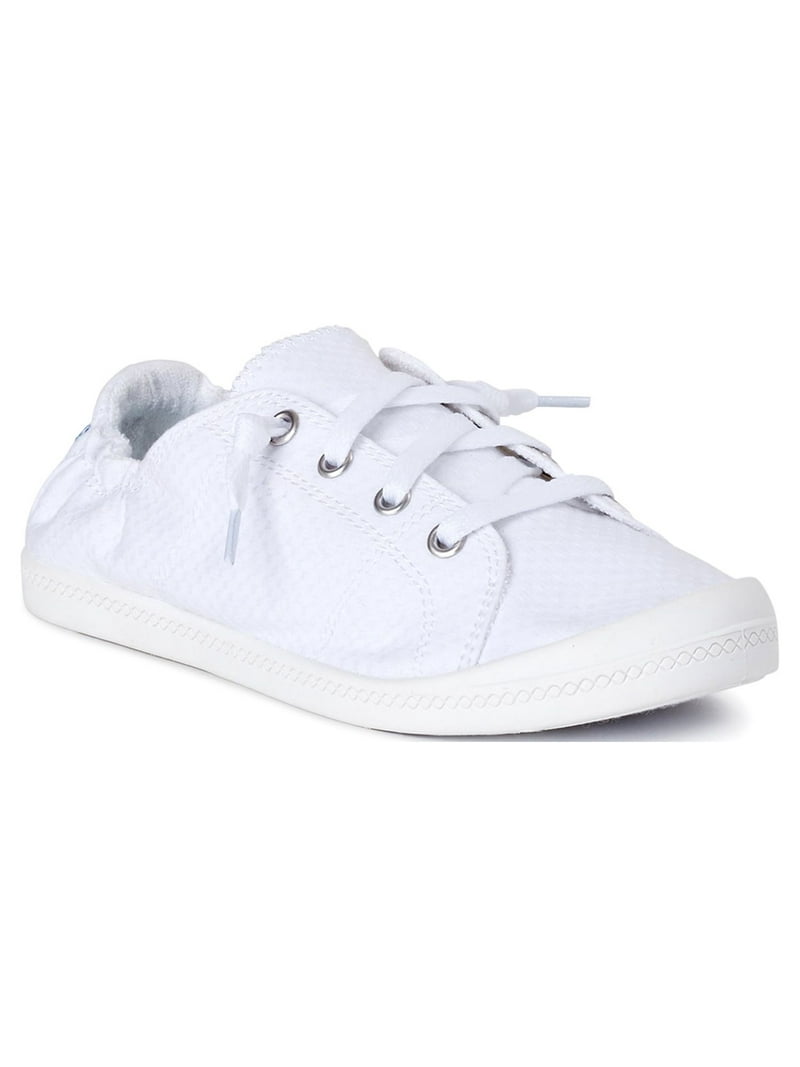 Time and Tru Women's Canvas Slip-On Sneakers with Memory Foam