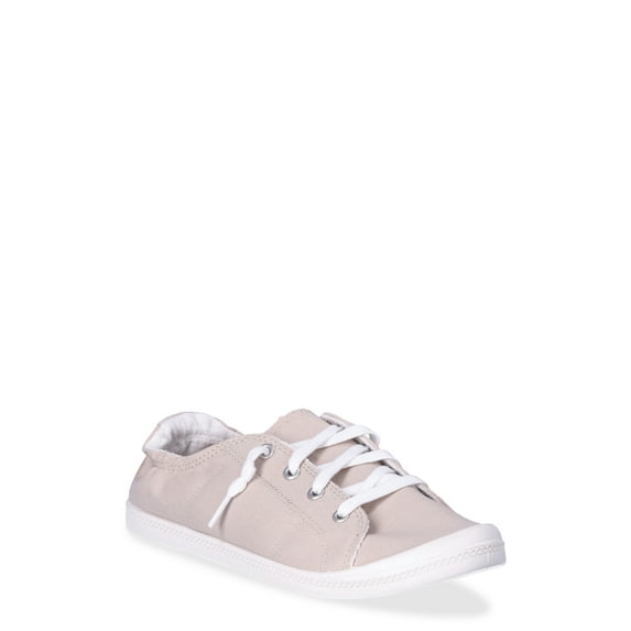 Time and Tru Women's Scrunch Back Slip On Sneakers, Sizes 7-12, Wide Width Available