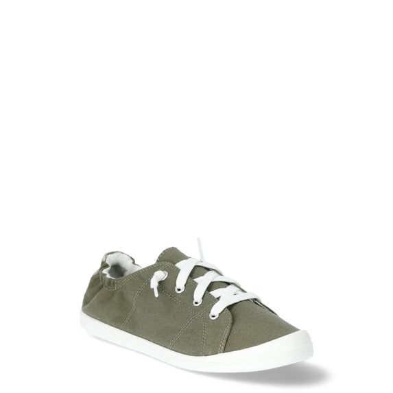 Time and Tru Women's Scrunch Back Slip On Sneakers, Sizes 7-12, Wide Width Available