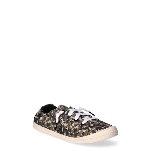 Time and Tru Women's Scrunch Back Slip On Sneakers, Sizes 7-12, Wide Width Available