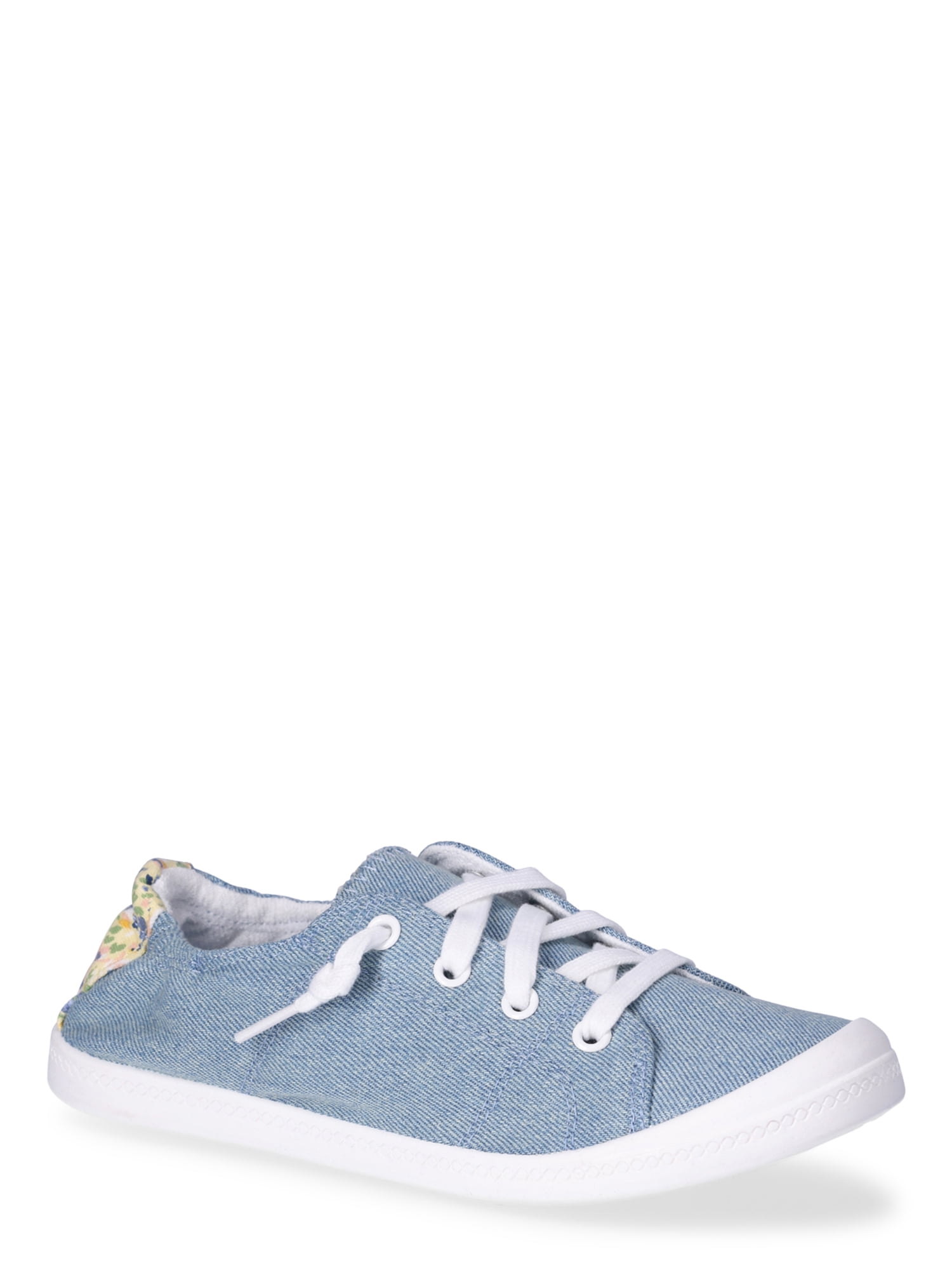 Time and Tru Women's Scrunch Back Slip On Sneakers, Sizes 7-12, Wide Width Available