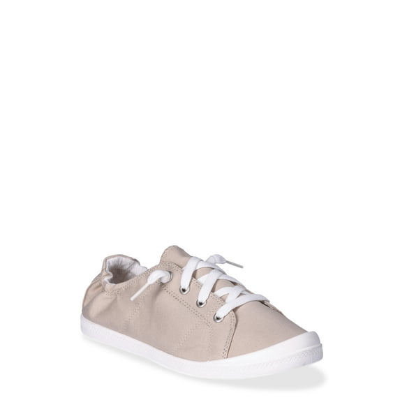 Time and Tru Women's Scrunch Back Slip On Sneakers, Sizes 7-12, Wide Width Available