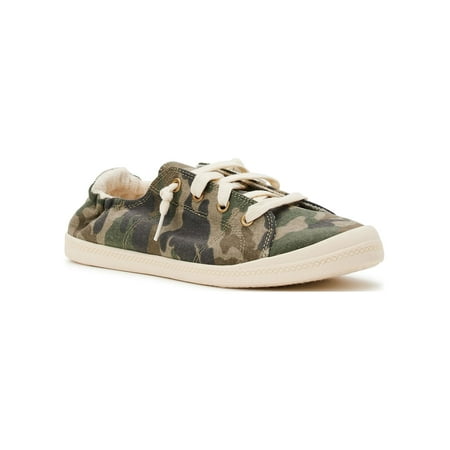 Time and Tru Women's Scrunch Back Slip On Sneakers, Sizes 7-12, Wide Width Available