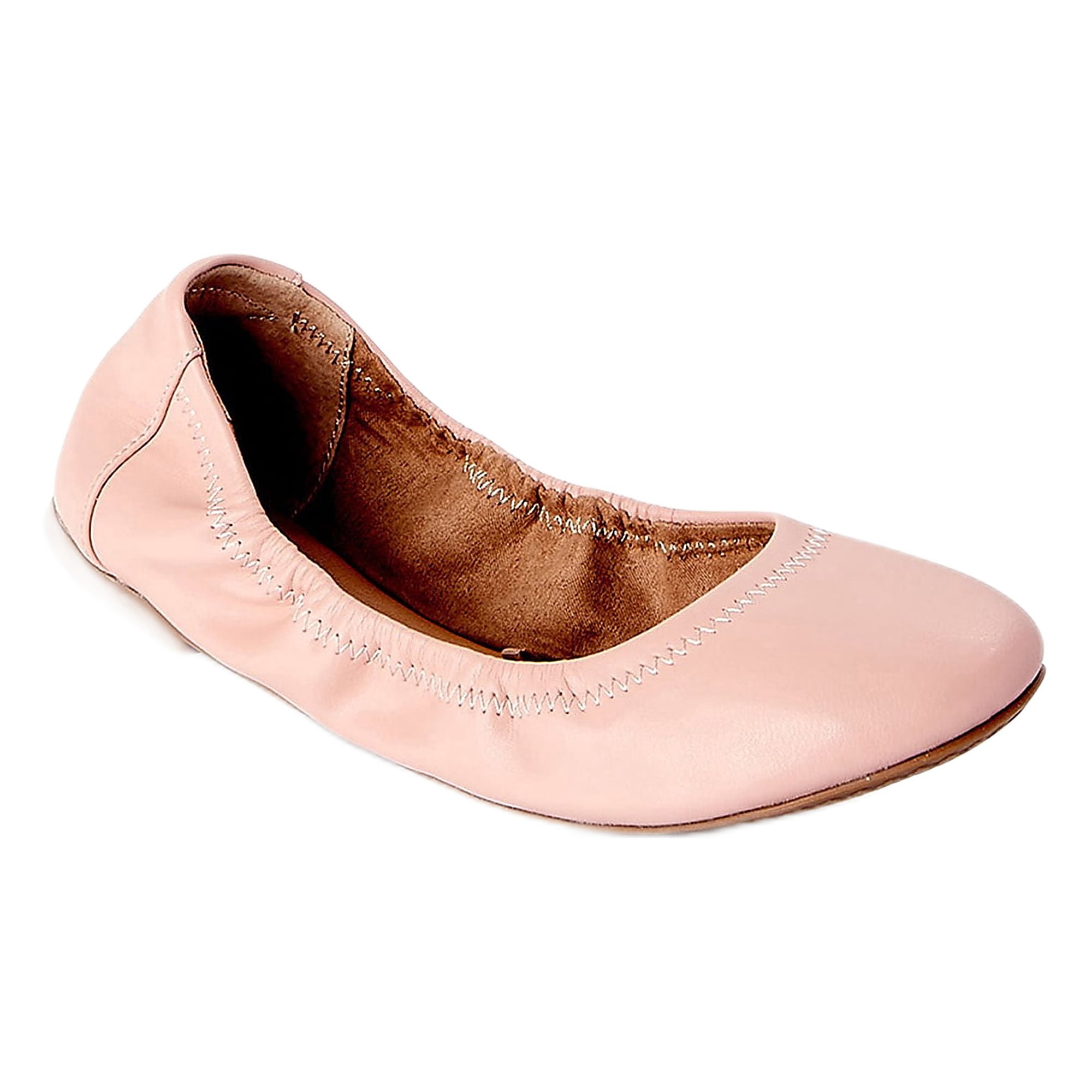 Time and Tru Women's Scrunch Ballet Flats, Wide Width Available