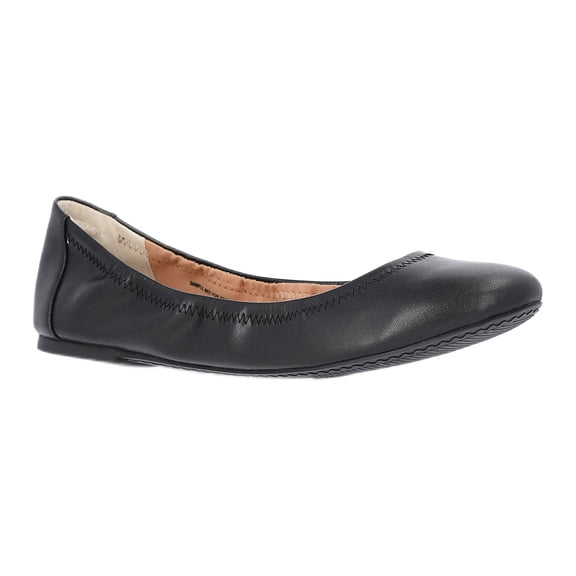 Time and Tru Women's Scrunch Ballet Flats, Wide Width Available