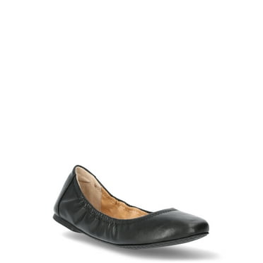 Time and Tru Women’s Scrunch Ballet Flats, Sizes 6-11, Wide Width Available