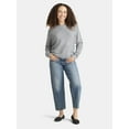 thumbnail image 1 of Time and Tru Women's Seamed Sweater with Long Sleeves, Midweight, Sizes XS-XXXL, 1 of 4