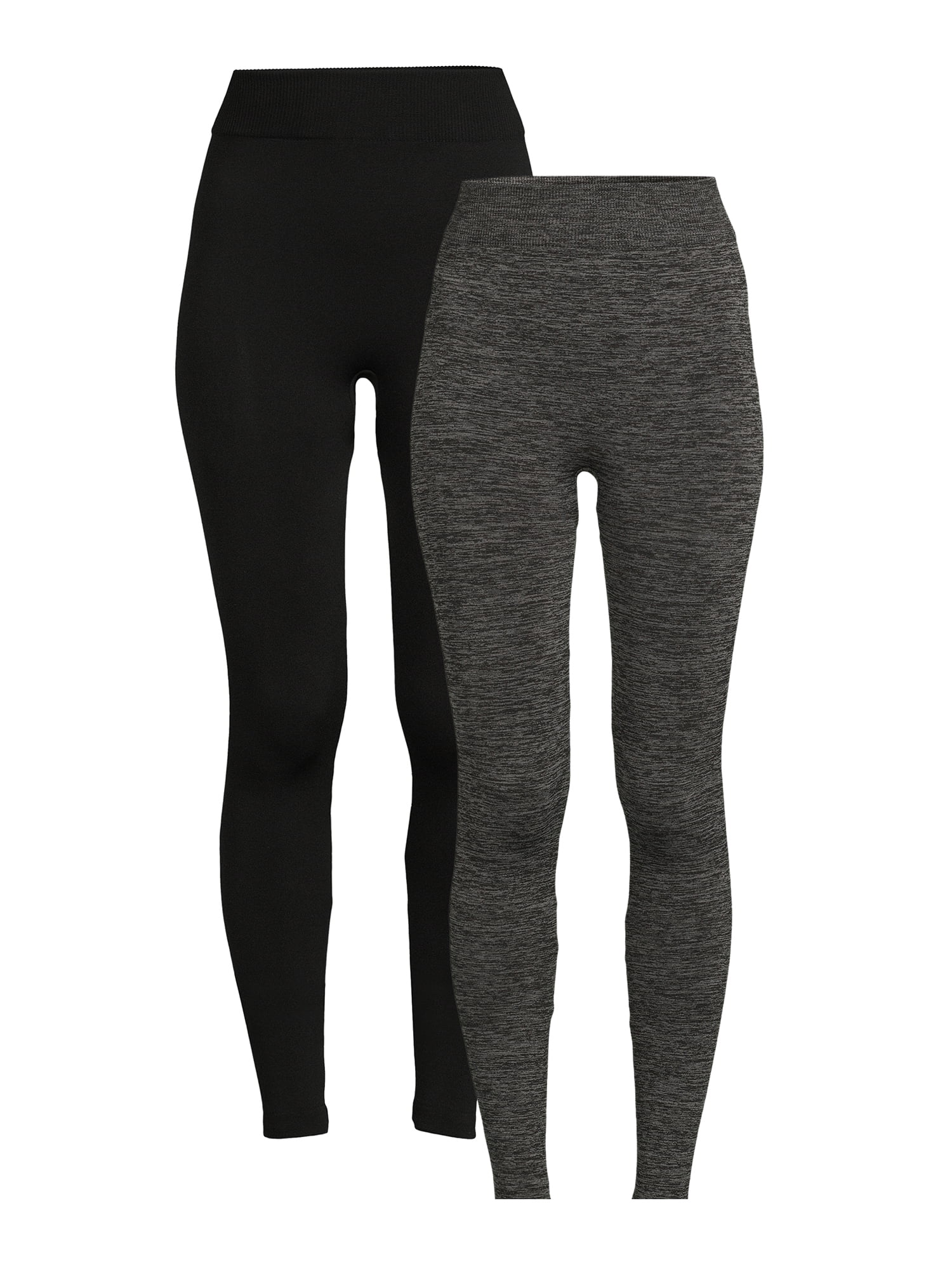Time and Tru Women's Seamless Leggings, 2-Pack 