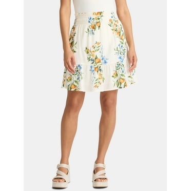 Time and Tru Women's Seersucker Fashion Skirt, Sizes XS-XXXL