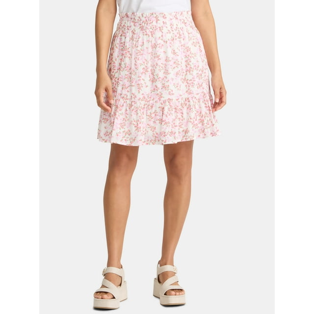 Time and Tru Women's Seersucker Fashion Skirt, Sizes XS-XXXL