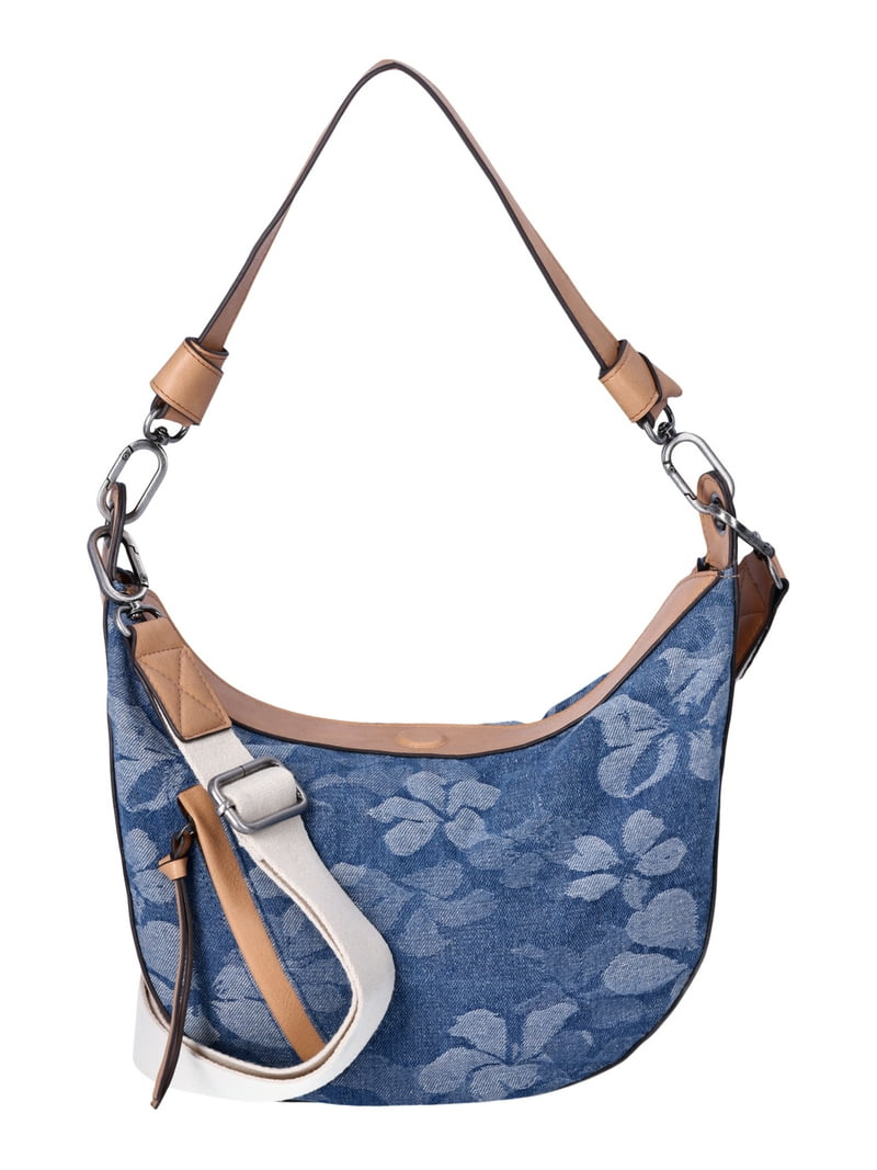 日本未入荷★MAMAS HOBO BAG_2colors/TU ET TOI Time and Tru Women's Selena Hobo Crossbody Bag, Floral Denim