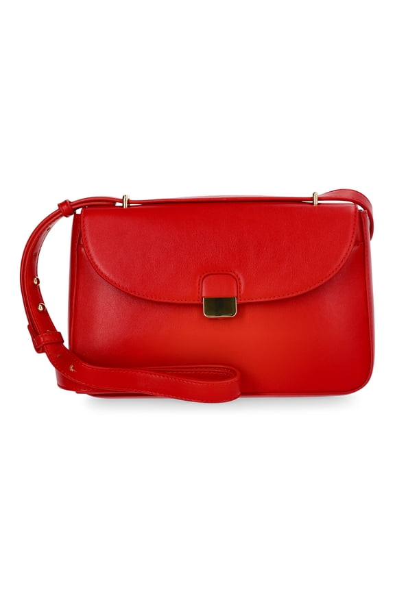 Women's Seraphina Faux Leather Crossbody Handbag, Red
